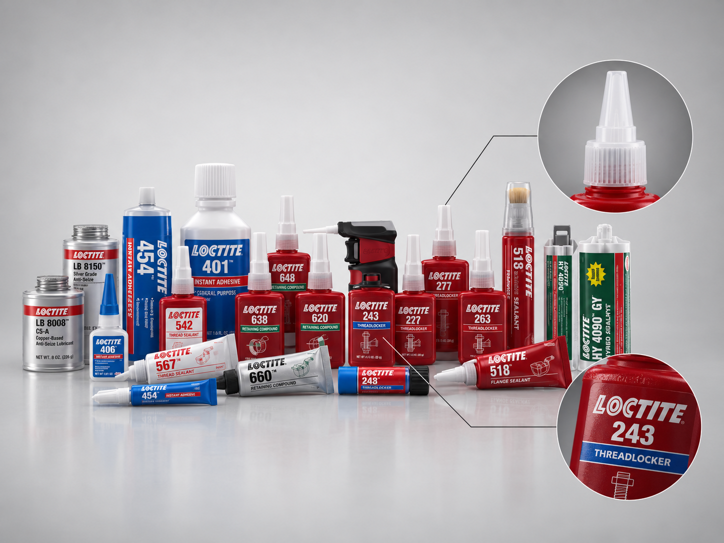 Loctite adhesive range supplied by Anton Traders
